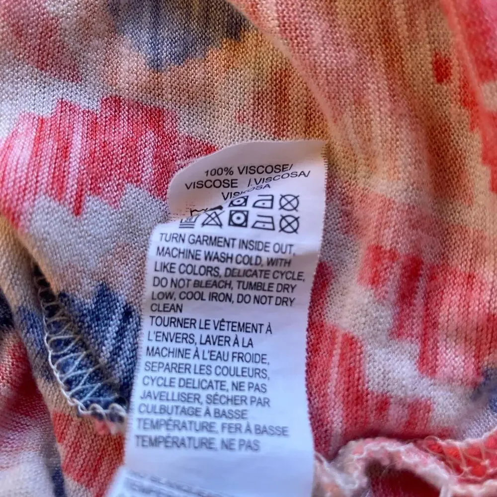Lucky Brand Lightweight Aztec Print Long Sleeve Henley Top Size Large